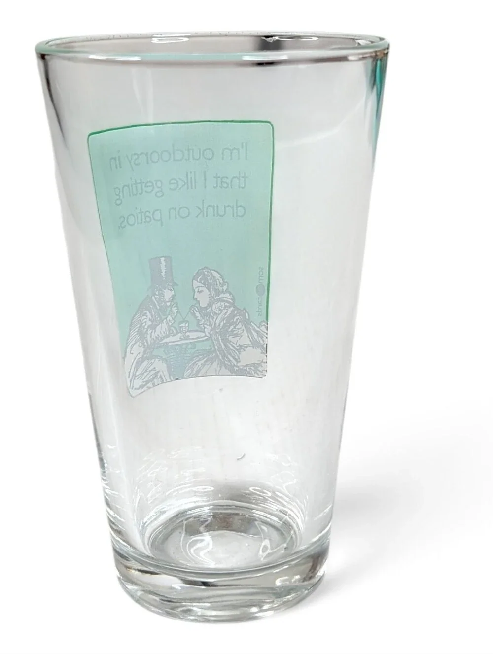 SomeeCards Pint Glass I’m Outdoorsy in that I like drinking on patios 16 oz USA